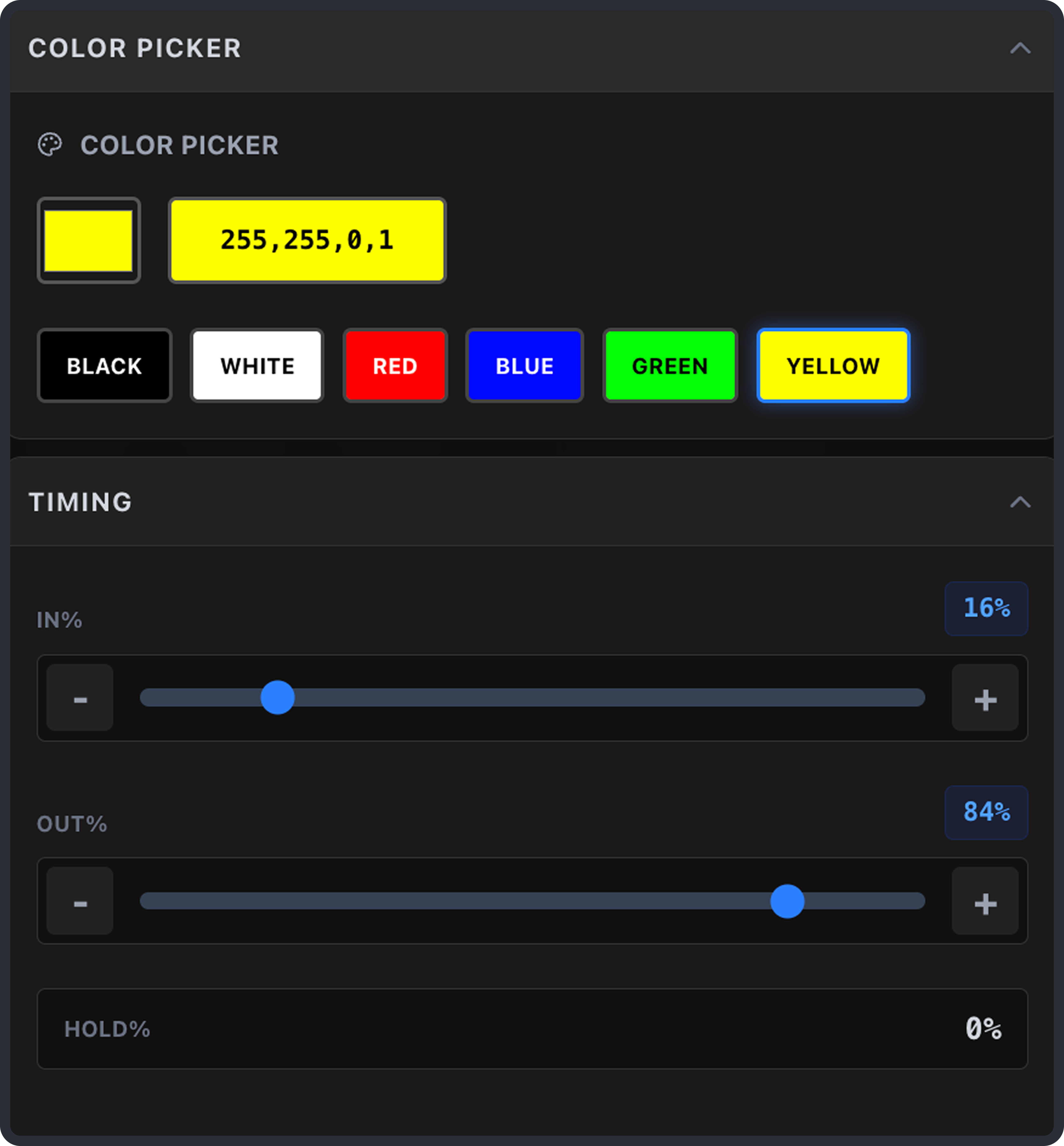 Color Picker 转场颜色设置界面