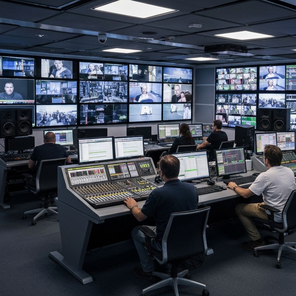 Modern broadcast control room